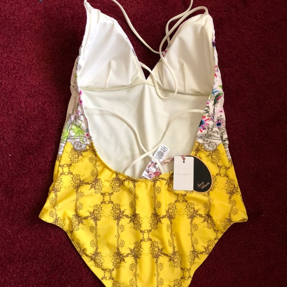 NWT Ted Baker Passion Flower One Piece Swimsuit - Picture 8 of 8